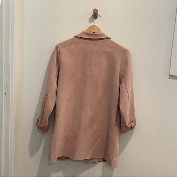 Zara Faux Suede Pink Blazer - Picture 6 of 7